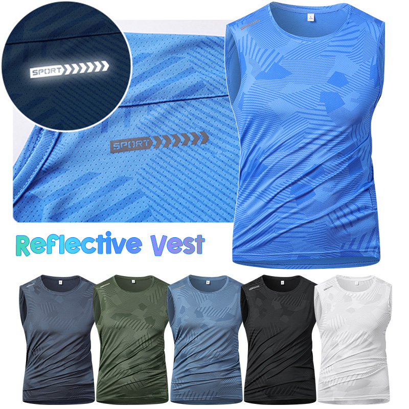 Cycling Gear Vest - Gilet réfléchissant pour homme, respirant, en