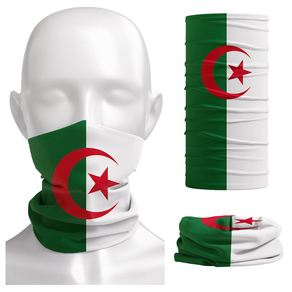 Cycling Gear Usa - Couvre-chef Bandana imprimé drapeau algérie, cagoule