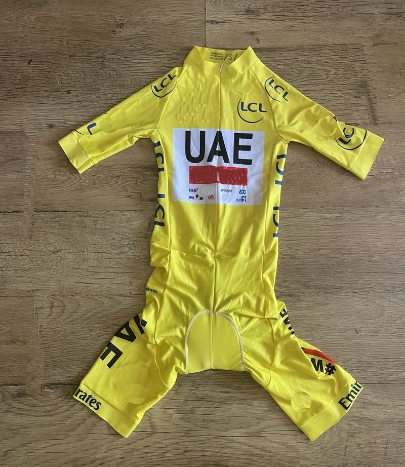 Cycling Gear Material - LASER-T-shirt de cyclisme jaune et fluide,