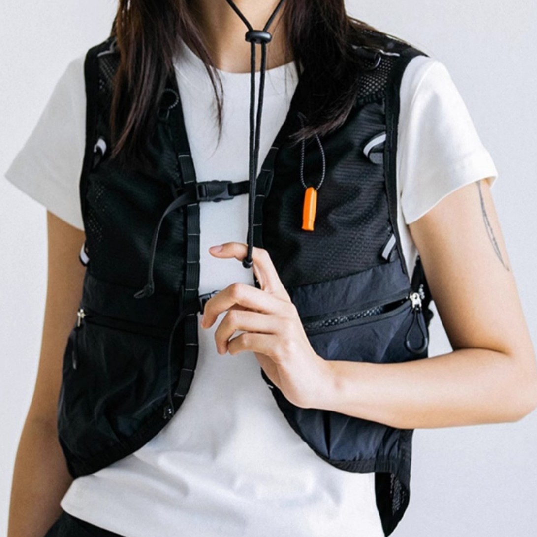 Cycling Gear Vest - Gilet utilitaire unisexe pour l'extérieur, patchwork,